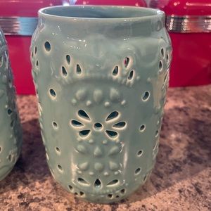 Tea Light Holders in Turquoise